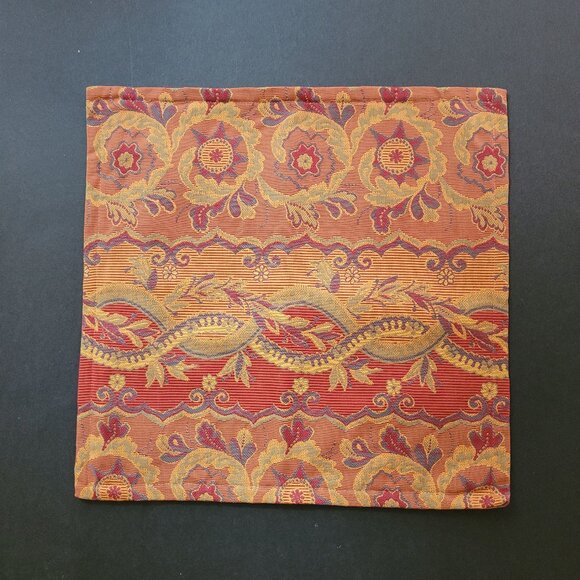 Orange Boho Tapestry Pillow Cover Set of 2 by Madura 16 x 16 - Picture 2 of 4